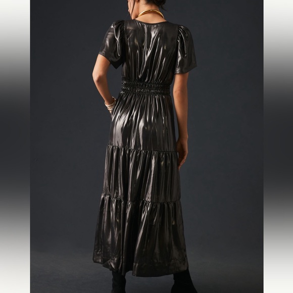 Anthropologie Somerset Dress Shine Edition in Carbon - Picture 2 of 7